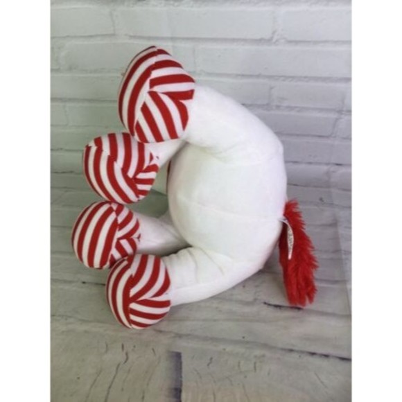 Cuddle & Friends Peppermint Unicorn White Red Heart Striped Plush Stuffed Animal - Picture 8 of 10